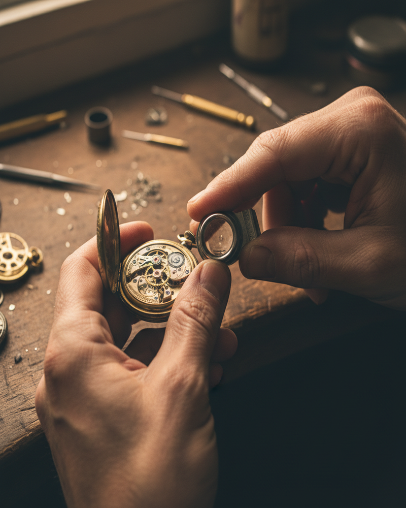 Jeweler's hands at work